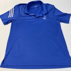 Adidas Golf Polo Shirt Men's Medium Blue Pinehurst 1895 Performance Puremotion